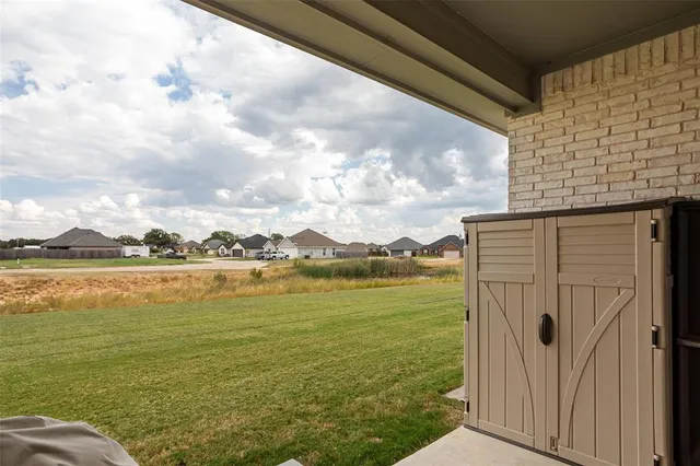 a view of a lake from a balcony