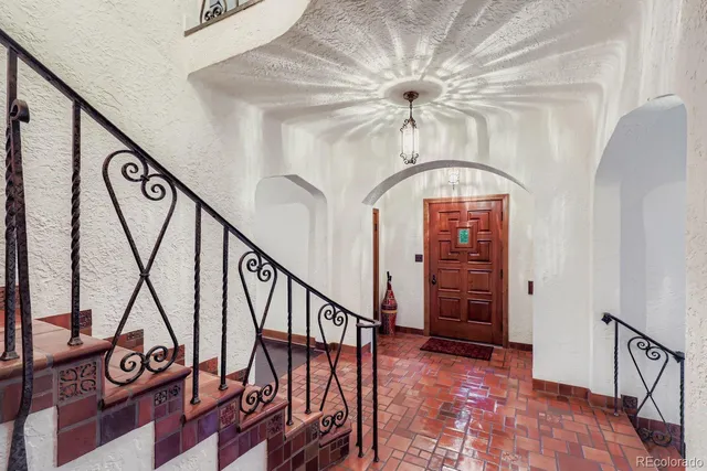 a view of an entryway with hardwood