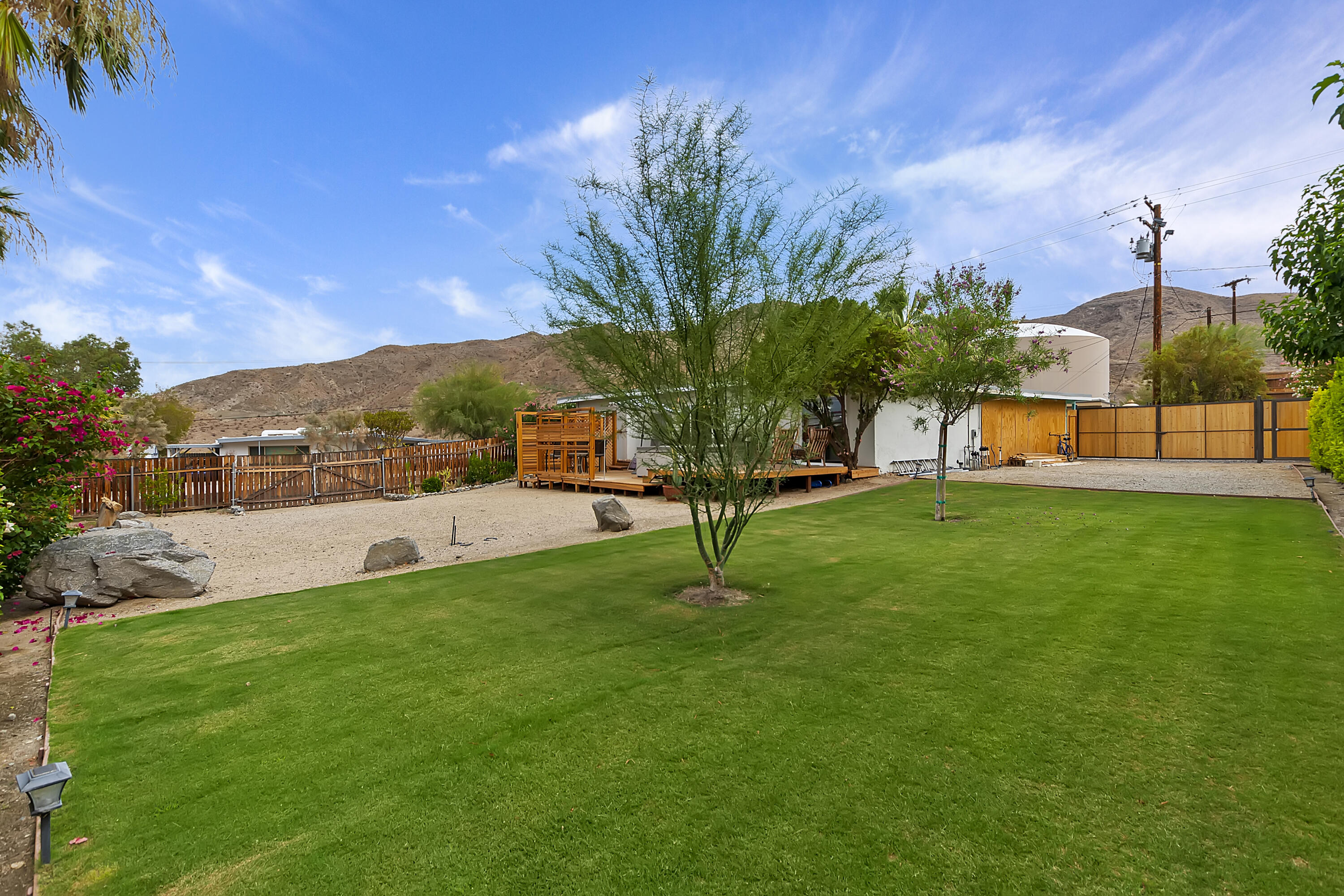 38957 Miller Lane Cathedral City, CA 92234 - Photo 32 of 34 a view of a garden with a slide