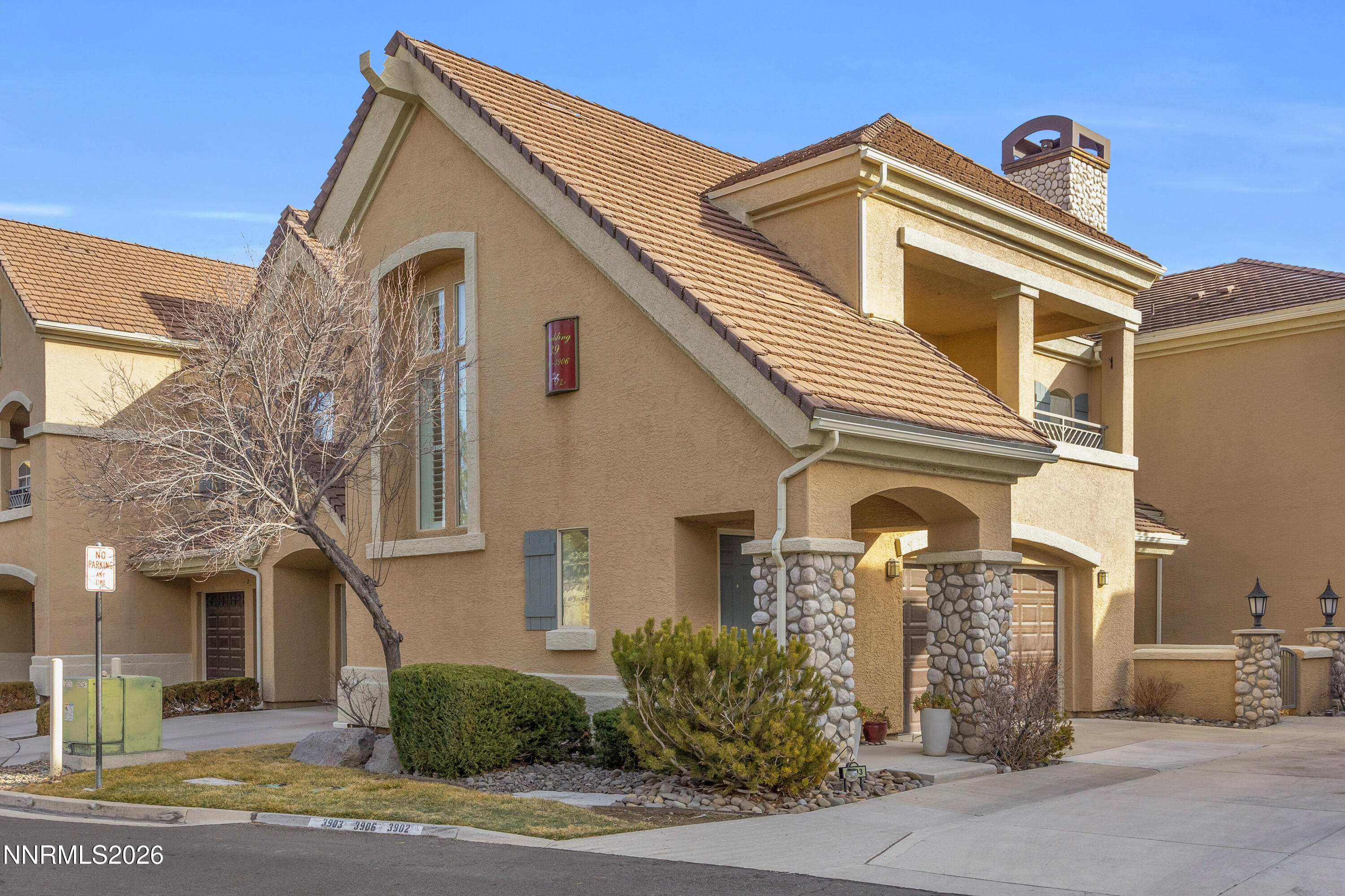 a front view of a house