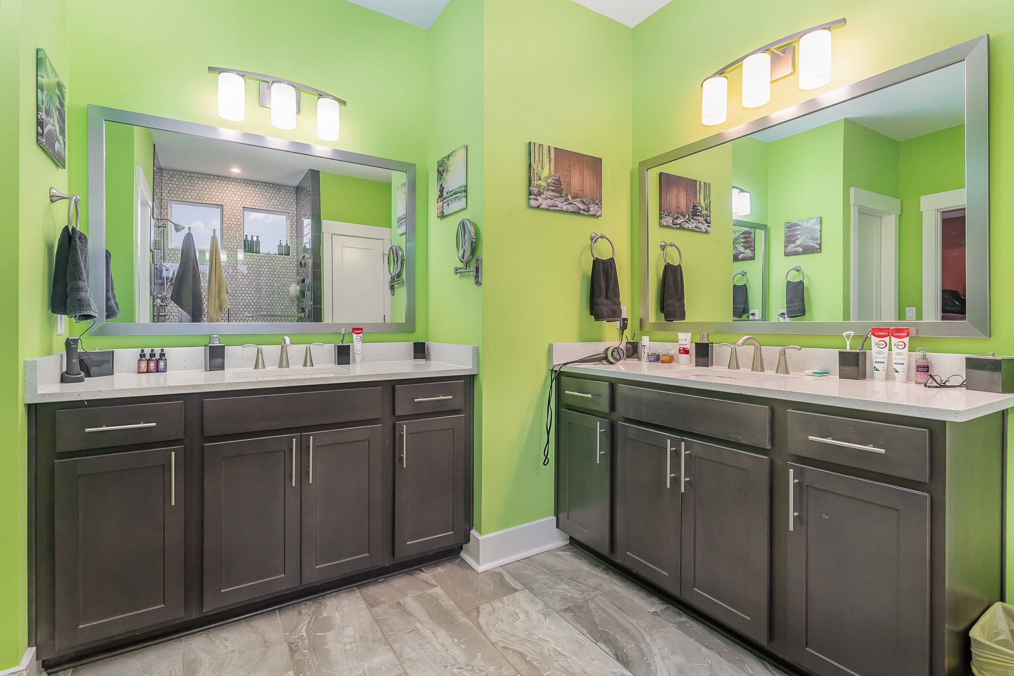 515 Vesta Road Lebanon, TN 37090 - Photo 19 of 31 a bathroom with a double vanity sink and a mirror