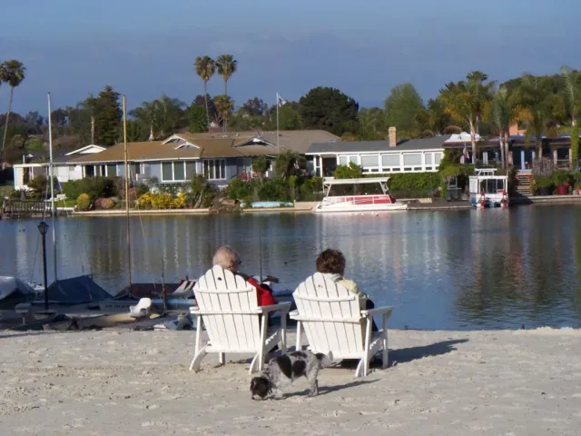 a lake view with a sitting space and lake view