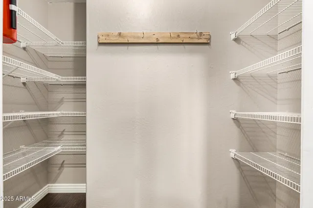 a close view of closet