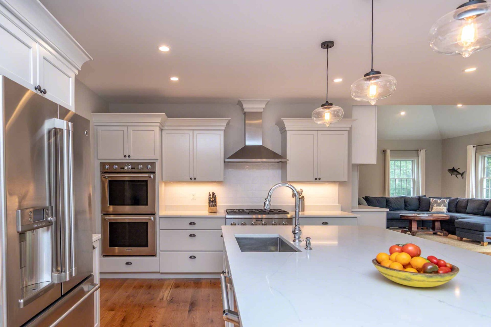 14 North Bog Road Edgartown, MA 02539 - Photo 15 of 46 a kitchen with refrigerator and chairs