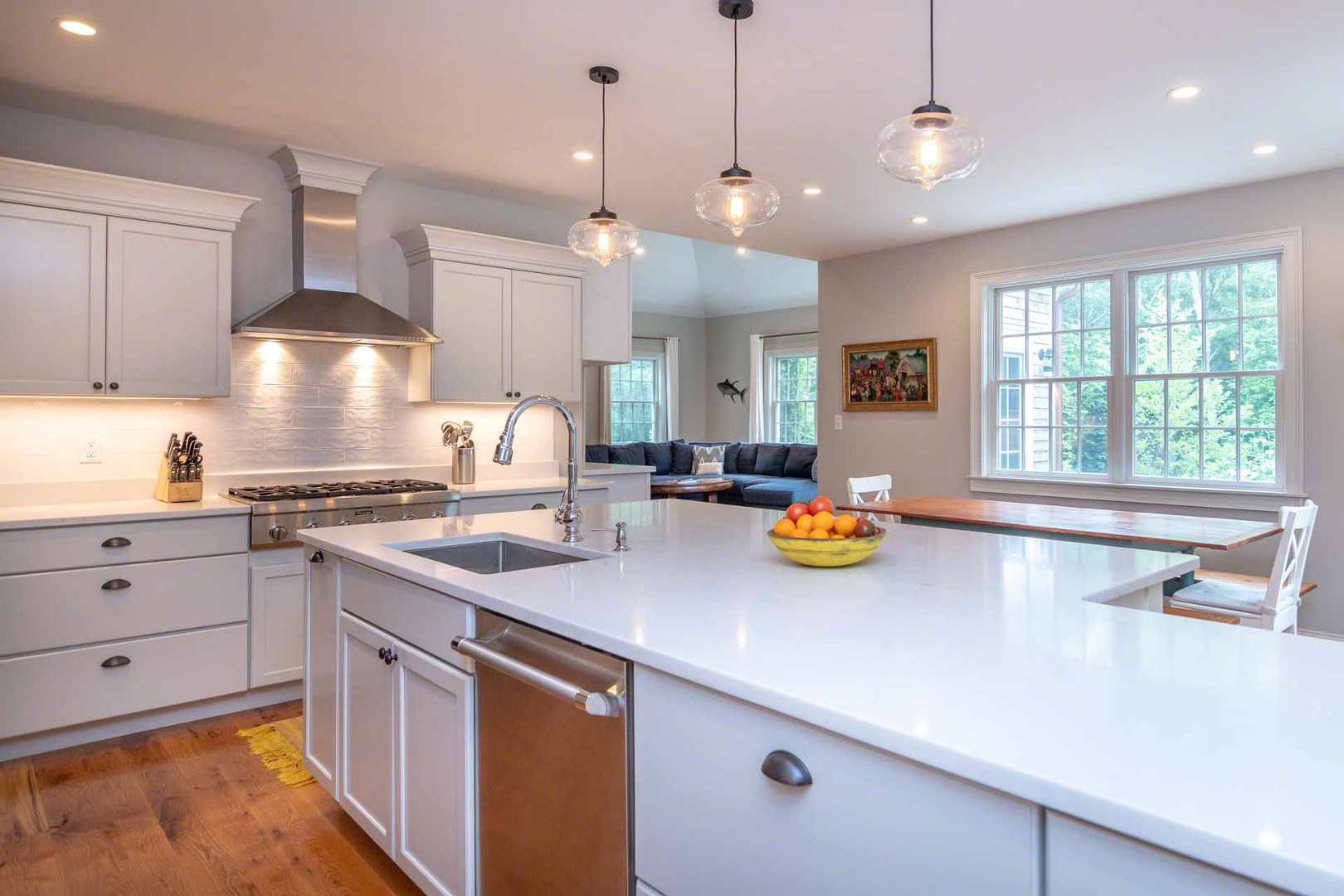14 North Bog Road Edgartown, MA 02539 - Photo 16 of 46 a kitchen with a sink a stove and cabinets