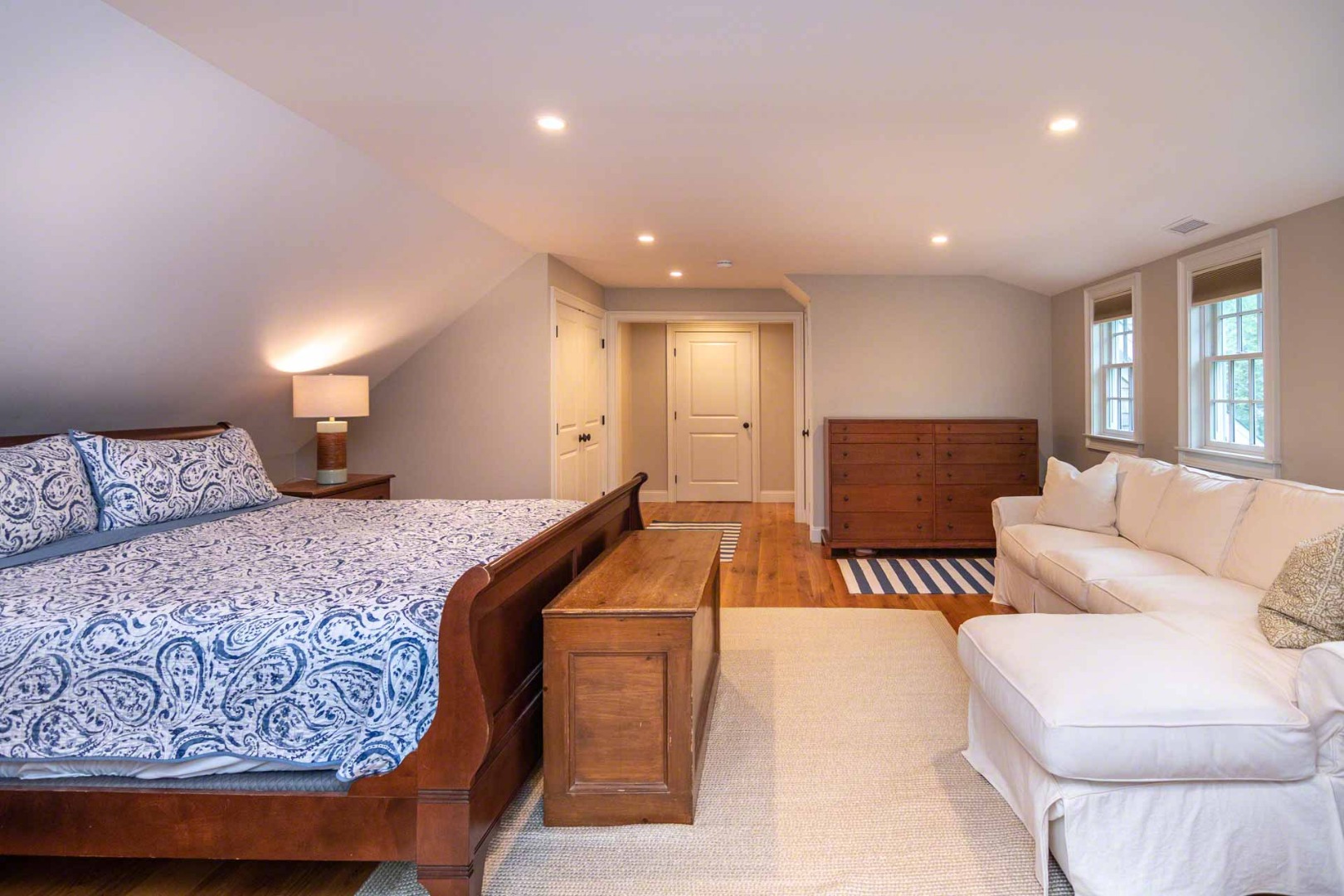 14 North Bog Road Edgartown, MA 02539 - Photo 30 of 46 a bedroom with a bed and a couch