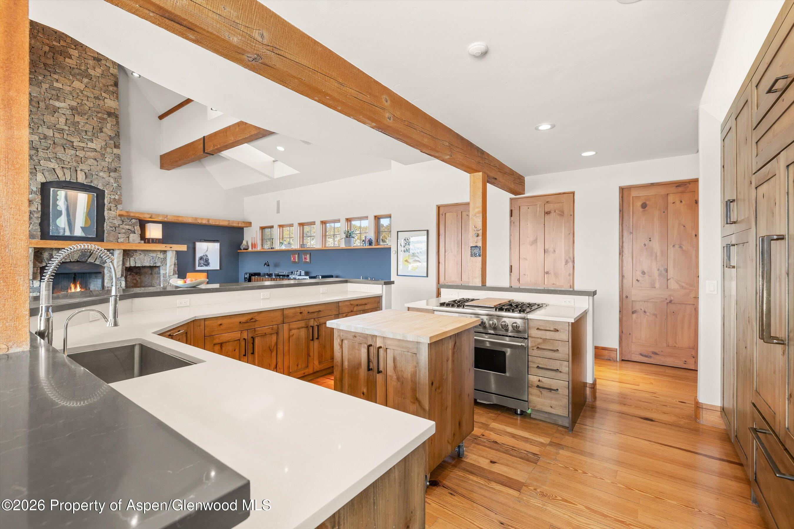 31 Wind River Road Carbondale, CO 81623 - Photo 24 of 46 a kitchen with stainless steel appliances granite countertop a sink and a stove