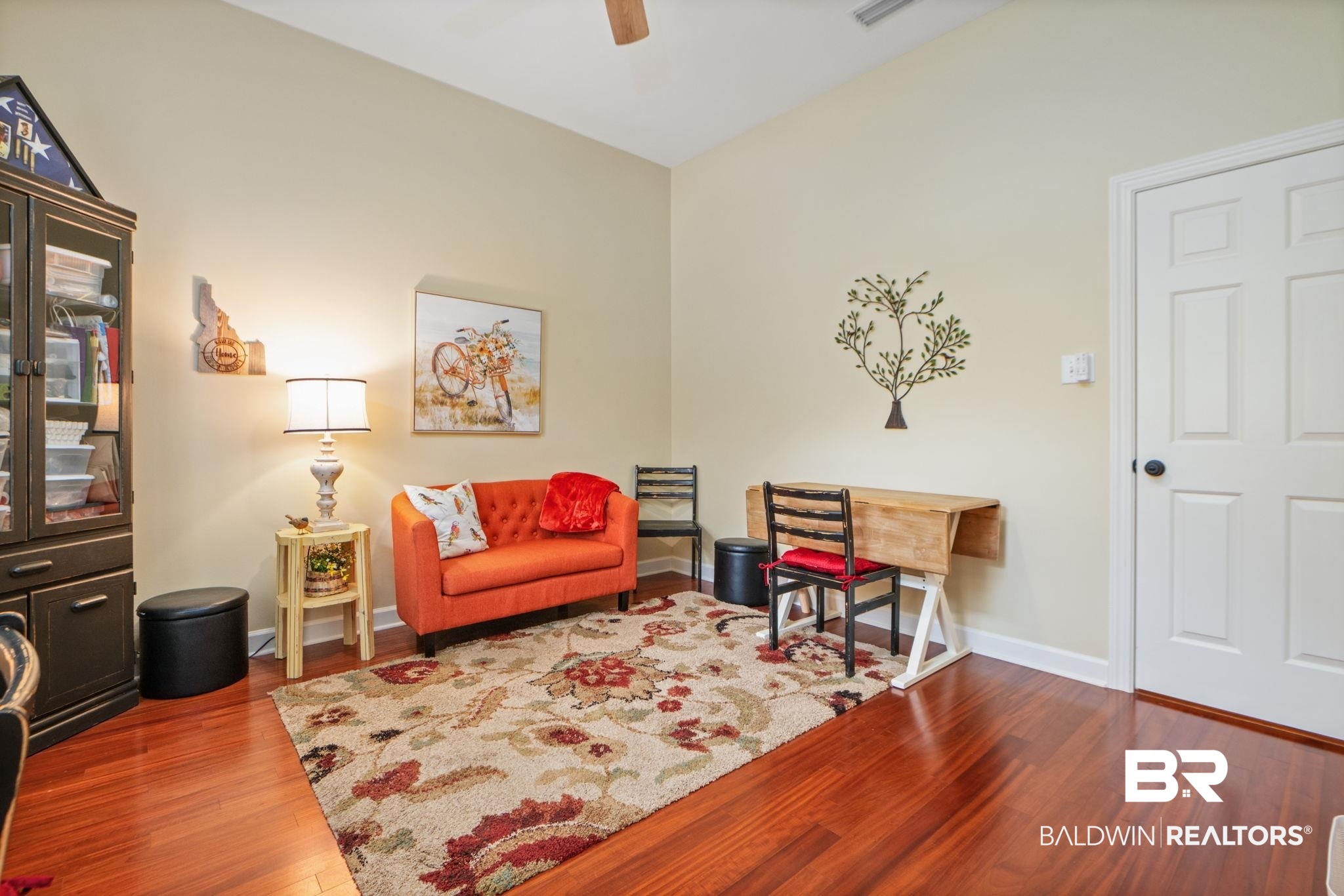 105 Beaver Dam Road Fairhope, AL 36532 - Photo 17 of 55 Sitting room featuring hardwood / wood-style floors and ceiling fan