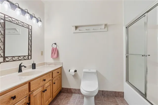 a view of backyard with green space