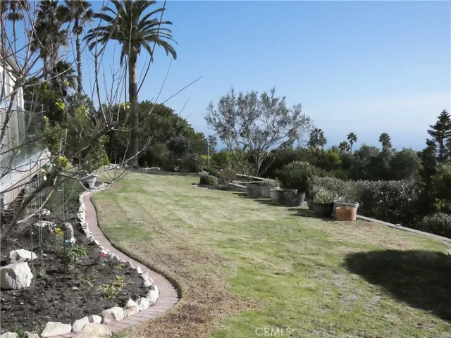 a view of a backyard