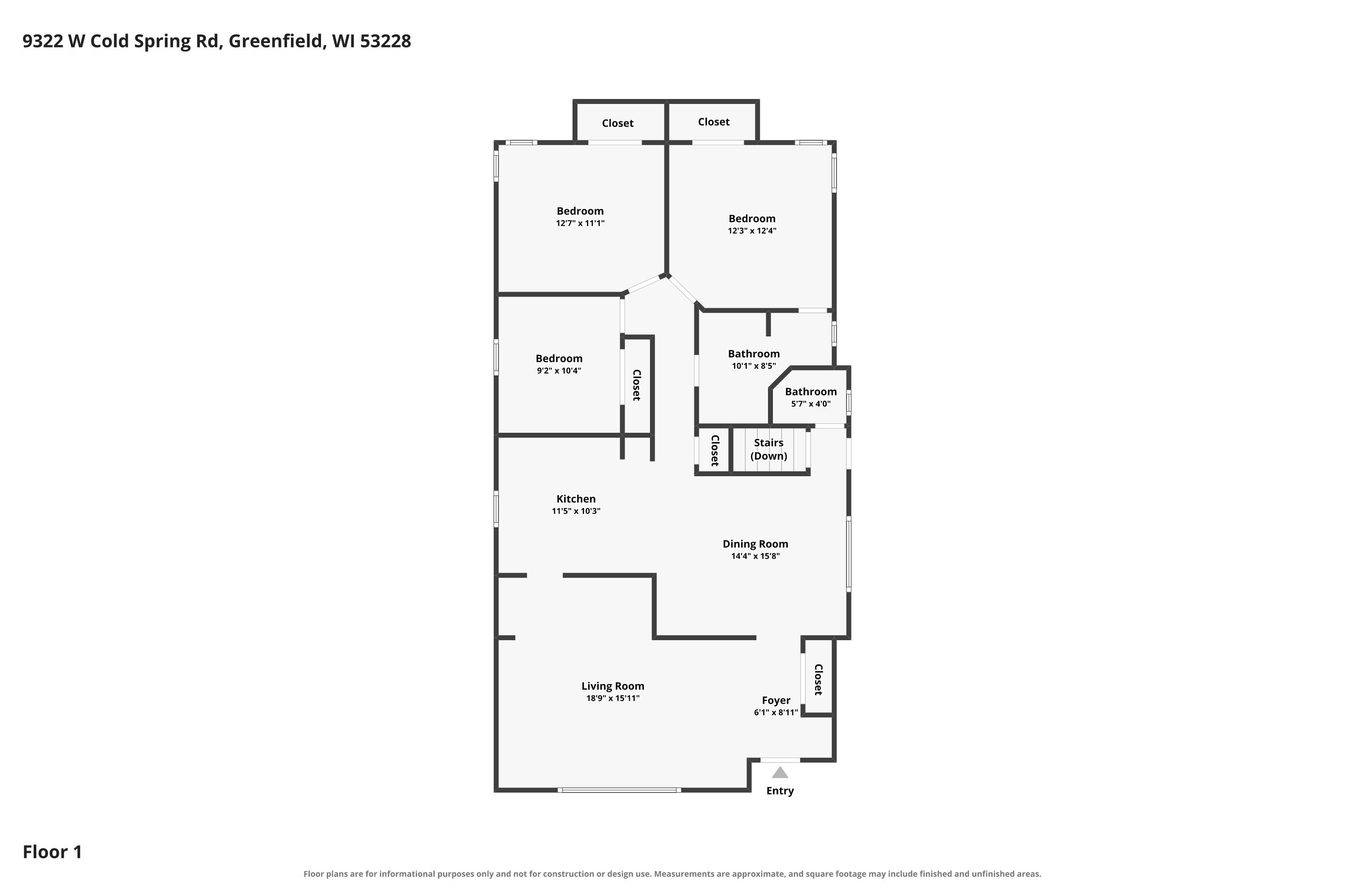 9322 West Cold Spring Road Greenfield, WI 53228 - Photo 41 of 43 Main Level Floor Plan