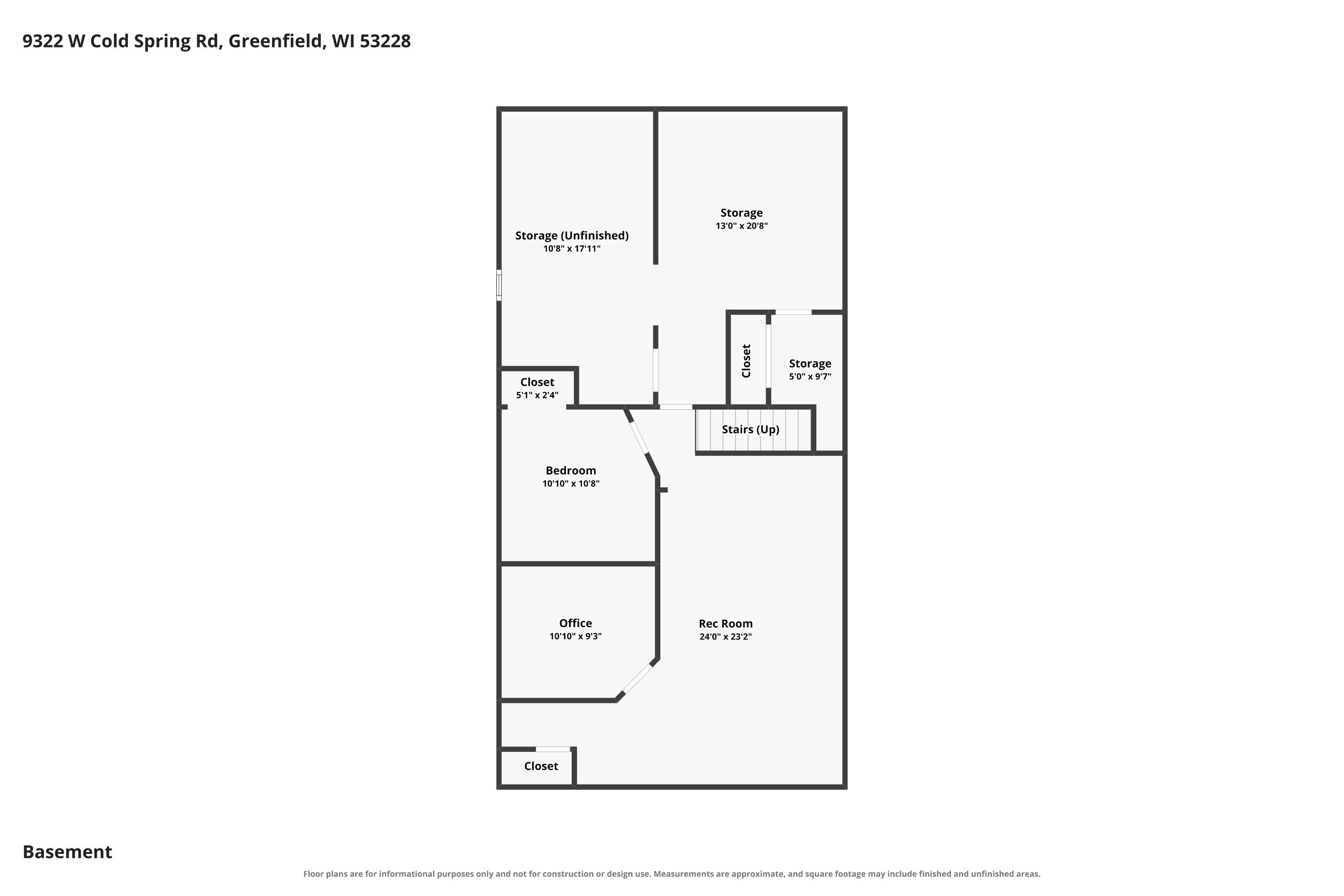 9322 West Cold Spring Road Greenfield, WI 53228 - Photo 42 of 43 Lower Level Floor Plan