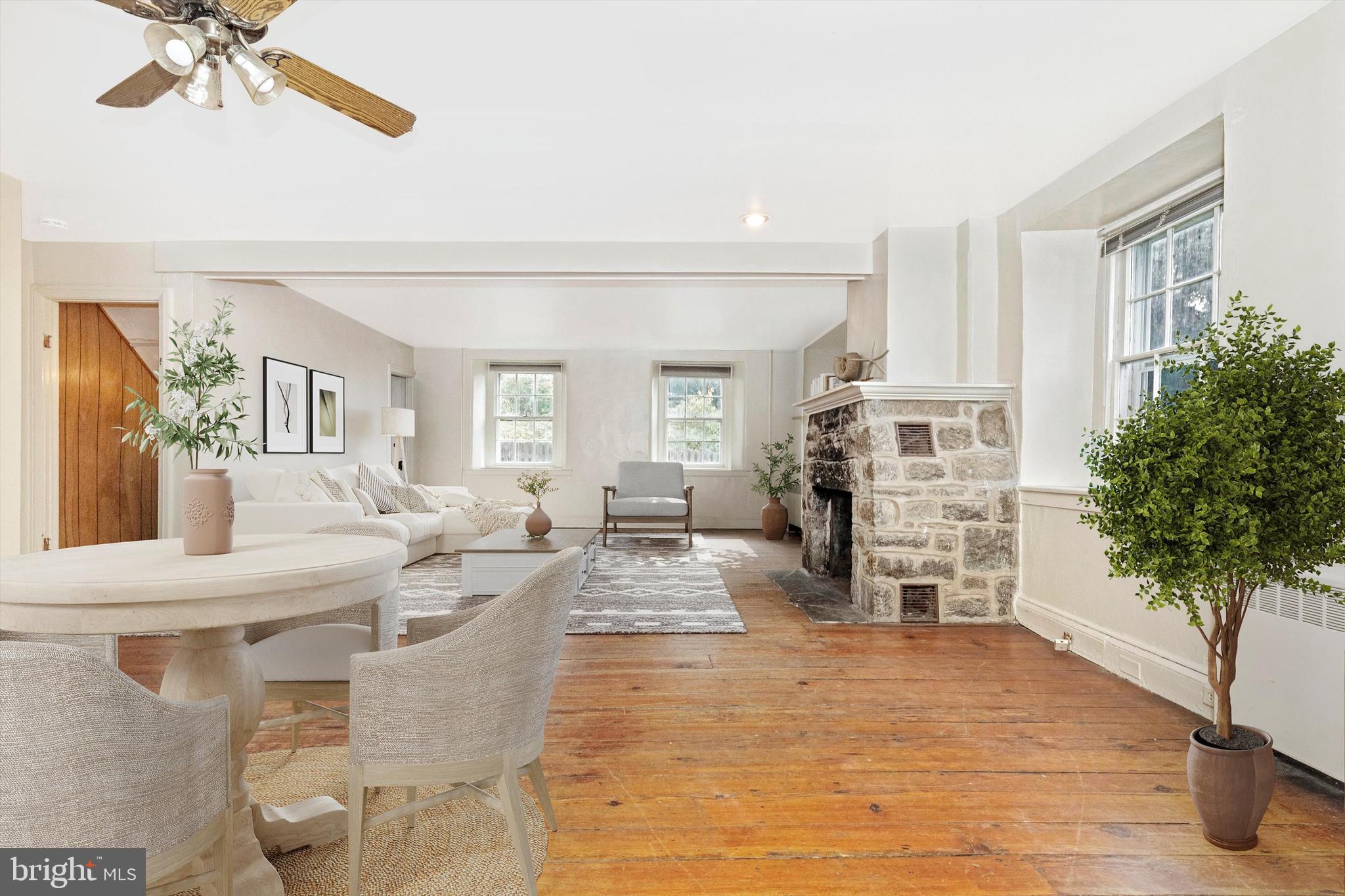 641-643 Conestoga Road Villanova, PA 19085 - Photo 15 of 59 Great Room & Dining Area Virtually Staged