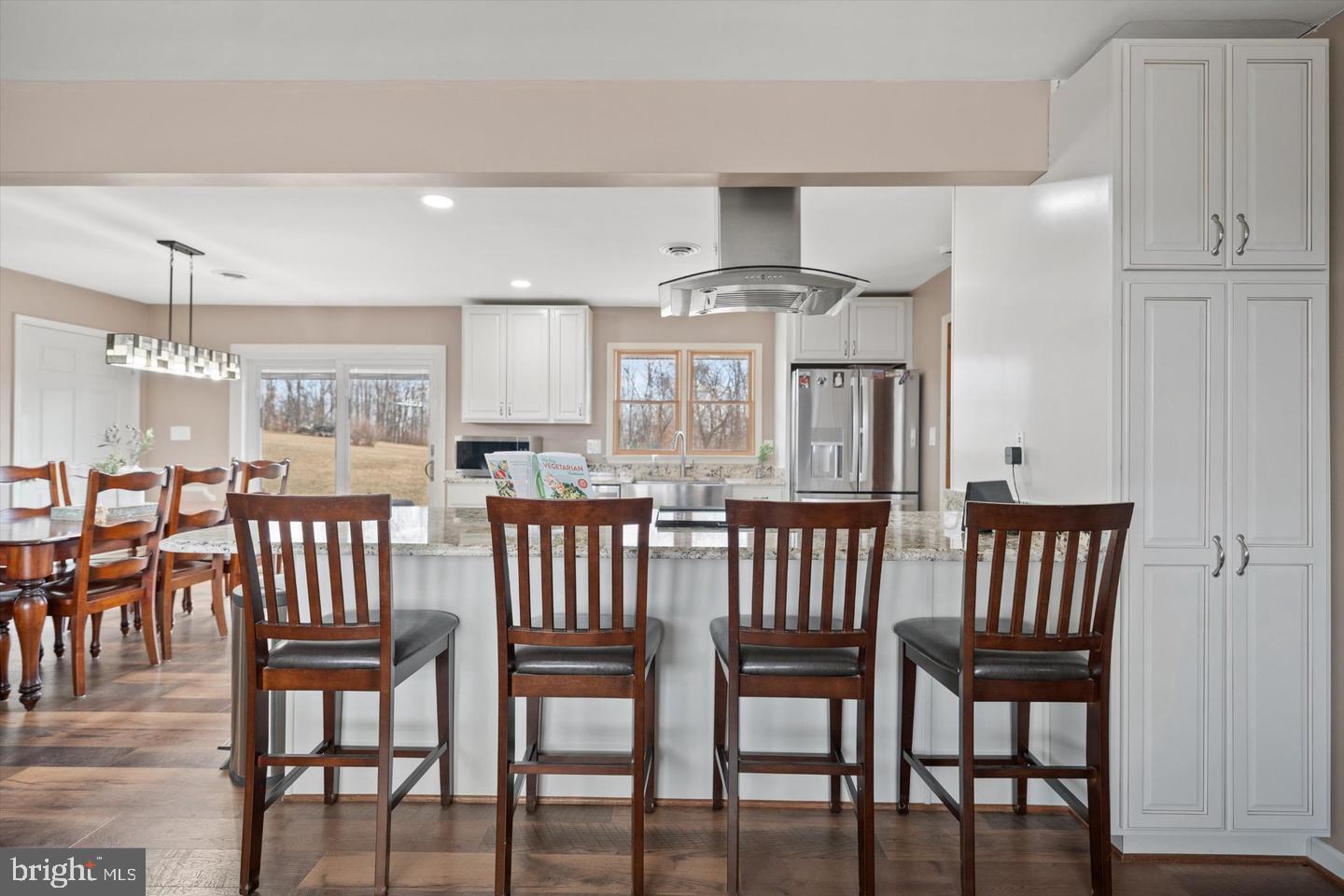 436 Castleton Road Castleton, VA 22716 - Photo 13 of 48 Modern kitchen with inviting bar seating
