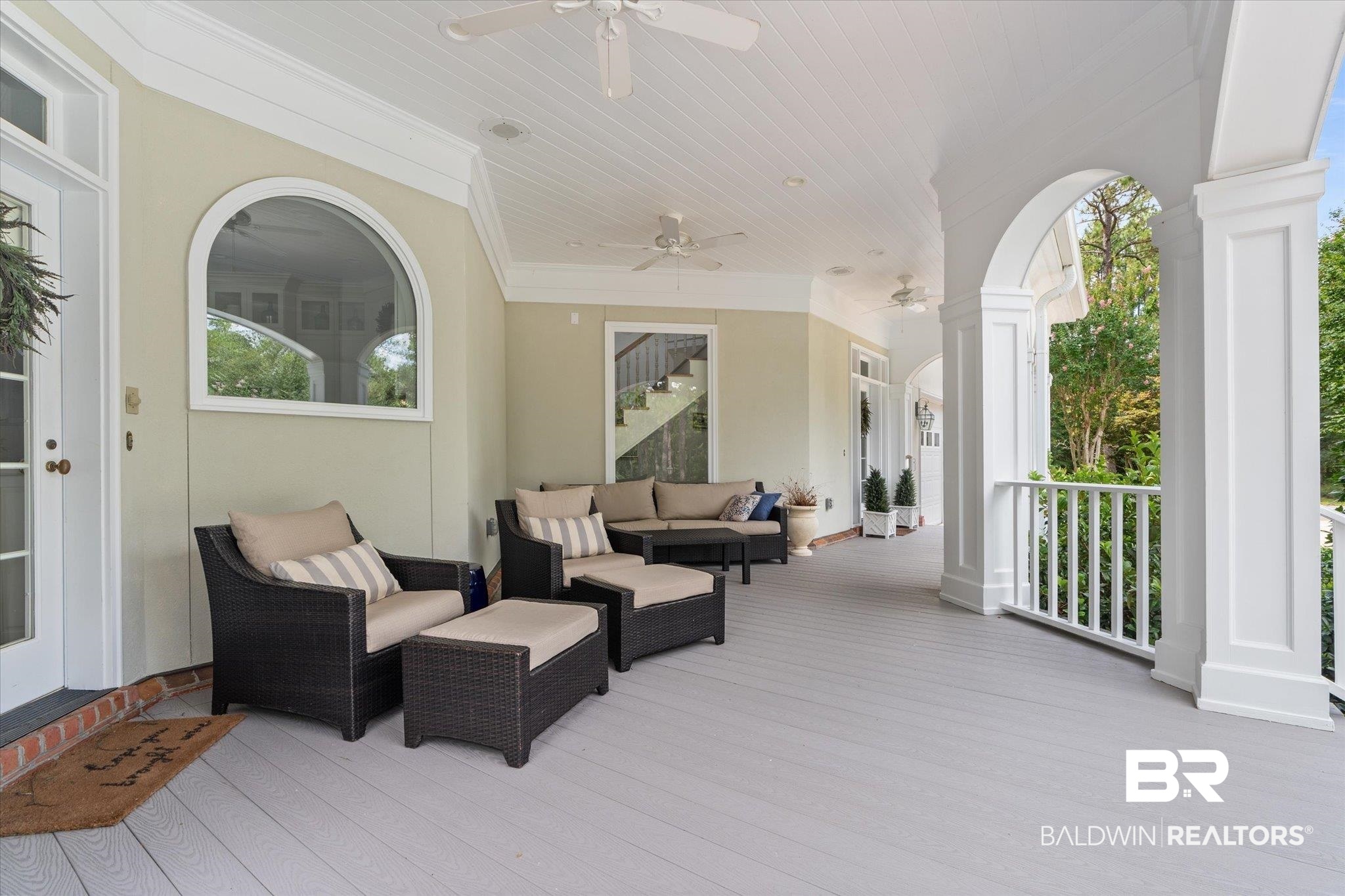 8561 Dawes Lake Road Mobile, AL 36619 - Photo 40 of 63 View of patio / terrace with a ceiling fan and outdoor lounge area