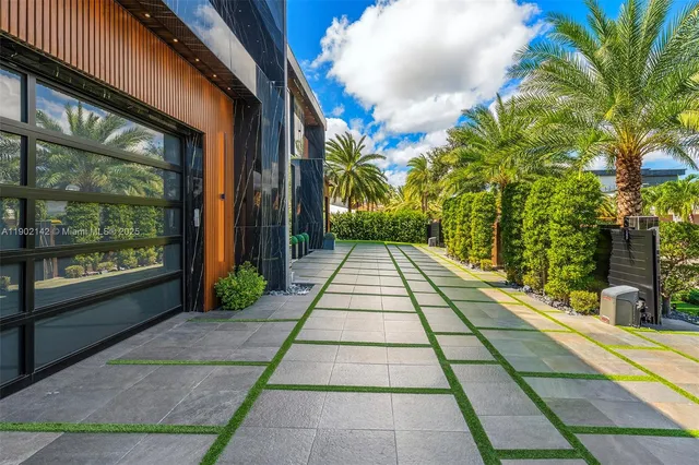 a view of a chairs and tables in patio