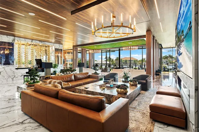 a outdoor space with patio couches and a potted plant