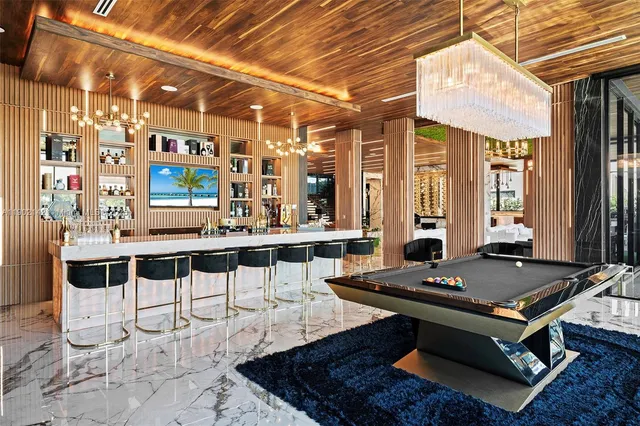 a view of a brick building next to a yard