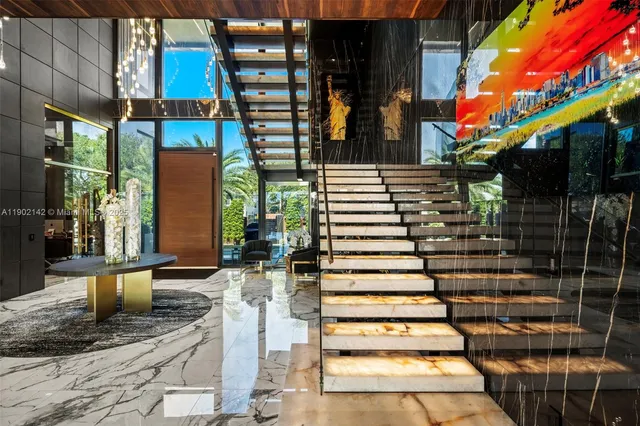 a room with gym equipment and large window