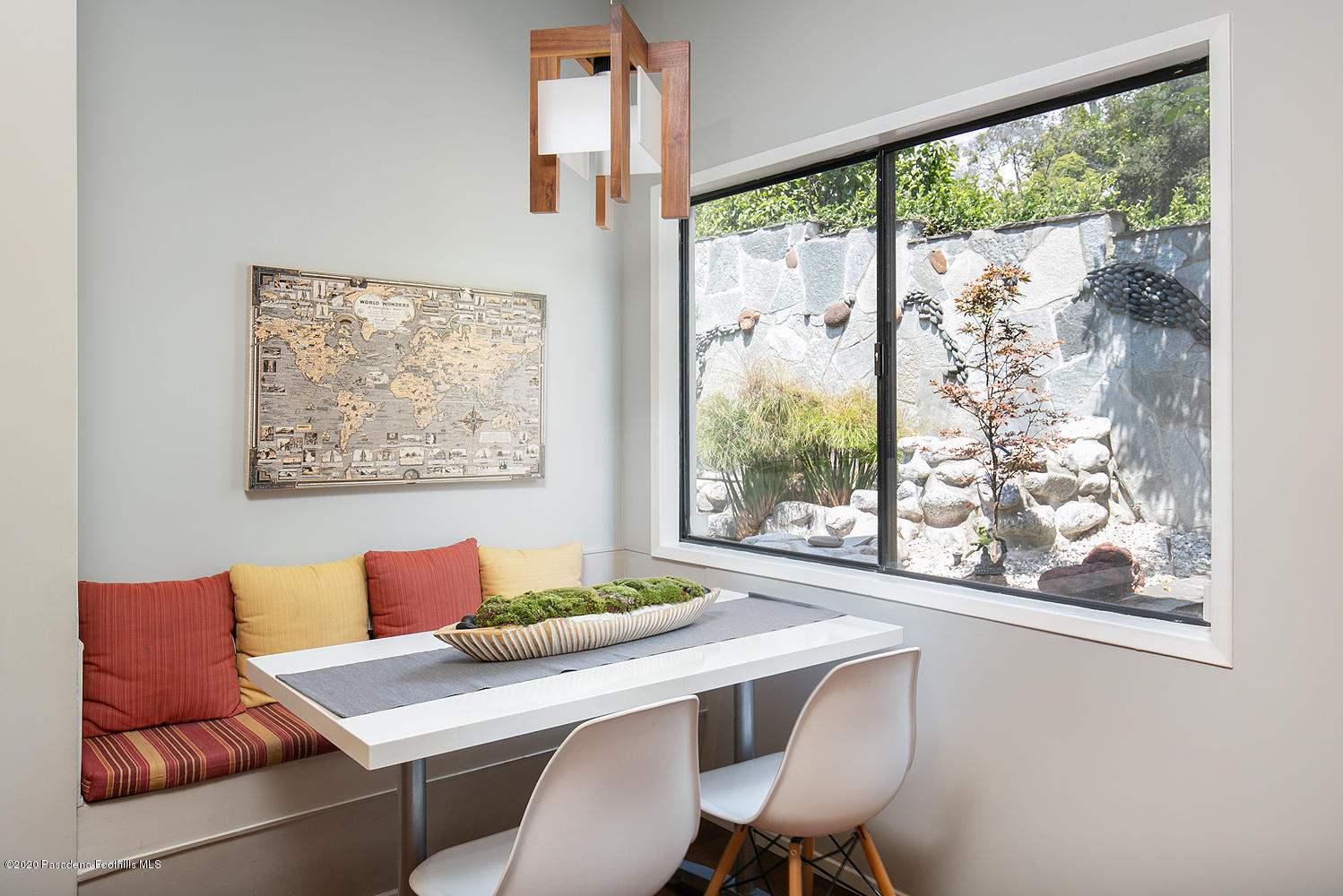 1225 Mesa Road San Marino, CA 91108 - Photo 38 of 48 a view of a dining room with furniture and a large window