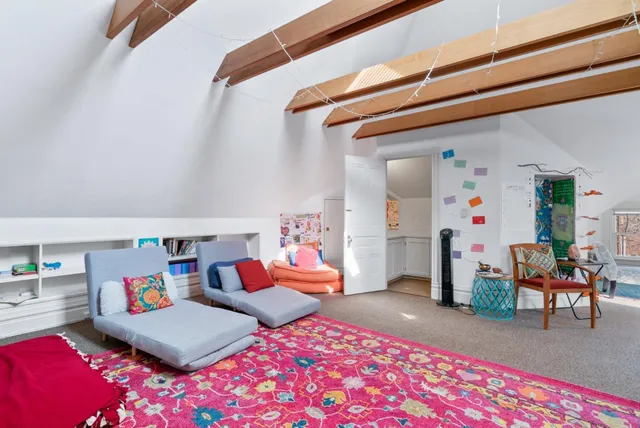 a view of a chairs and table in the patio