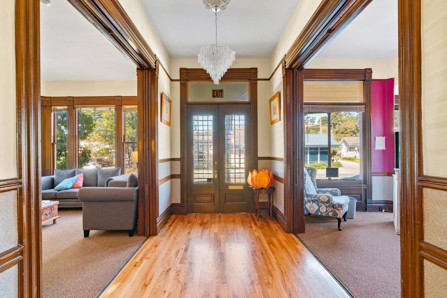 603 Mission Street Santa Cruz, CA 95060 - Photo 5 of 77 a living room with furniture and a large window with wooden floor