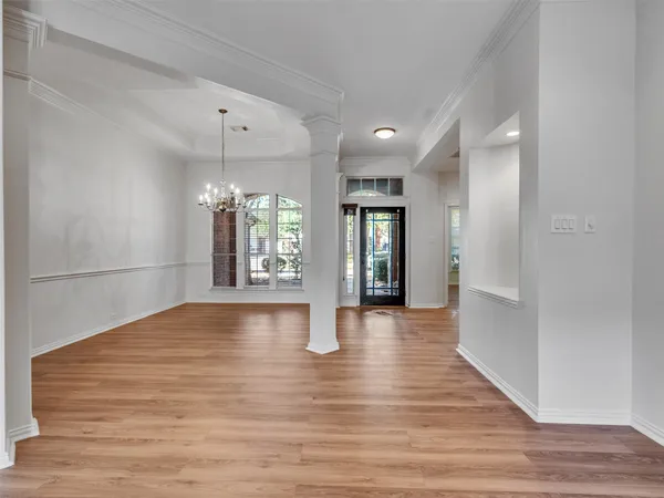 a view of an empty room and window