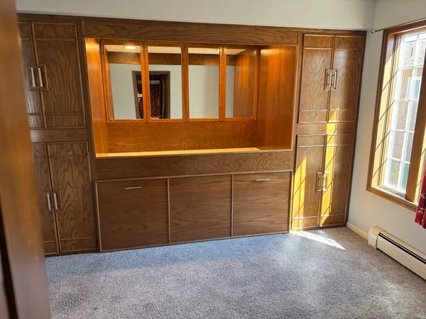 a view of a room with an entryway