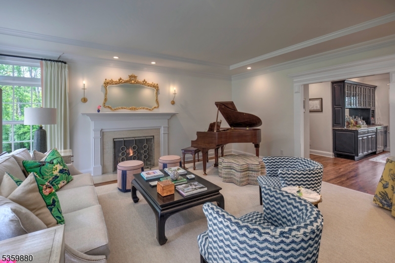 51 Post Kennel Road Bernardsville, NJ 07924 - Photo 8 of 48 a living room with furniture and a fireplace