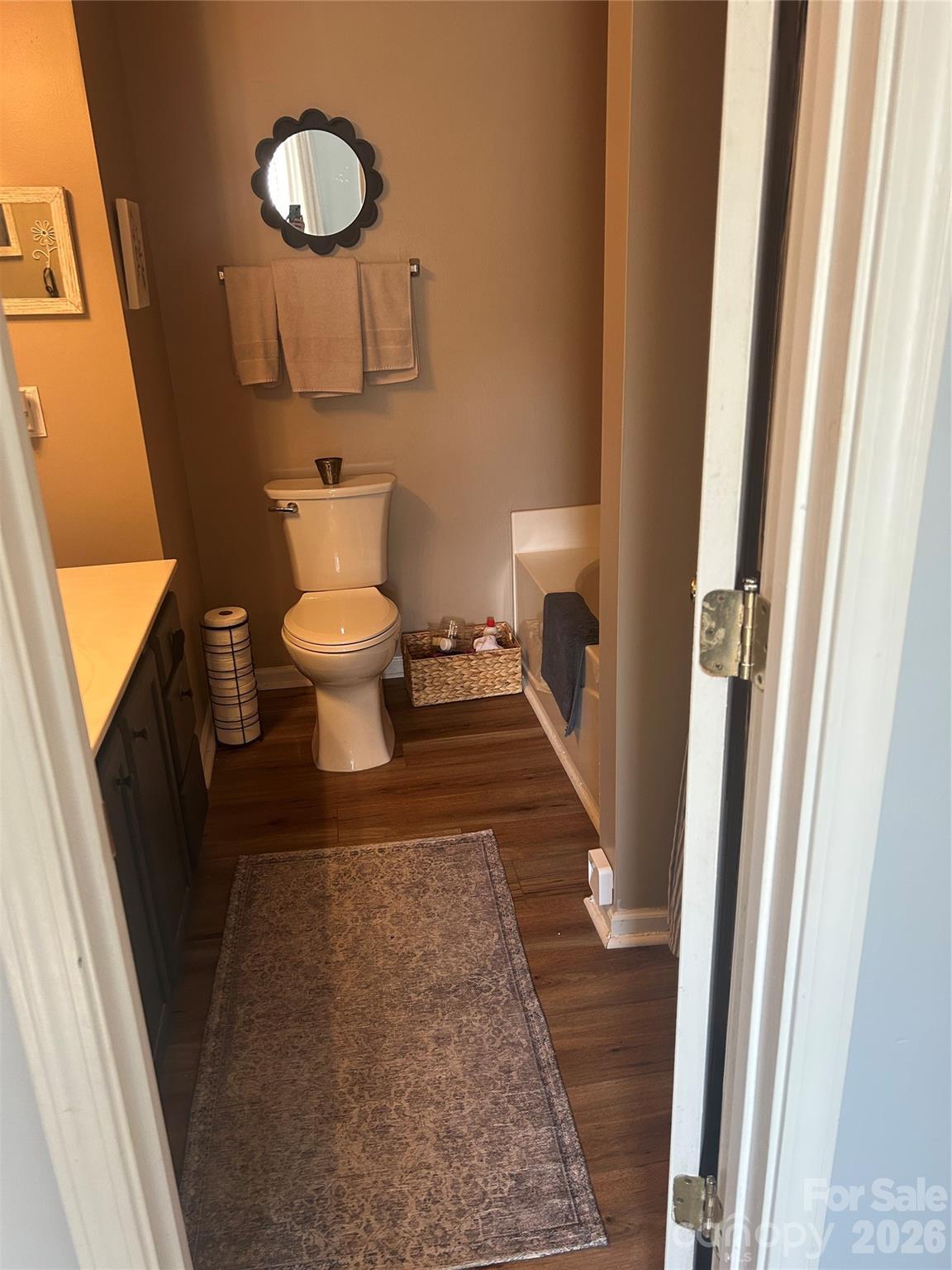 110 Shenandoah Loop Troutman, NC 28166 - Photo 19 of 24 a bathroom with a toilet and a mirror