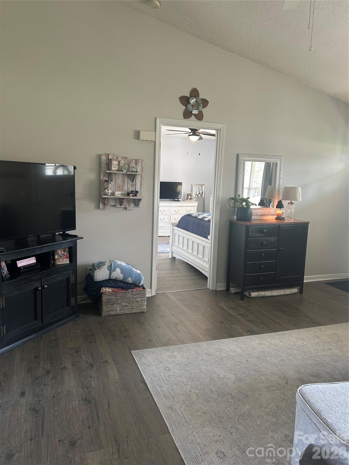 110 Shenandoah Loop Troutman, NC 28166 - Photo 23 of 24 a living room with furniture and a flat screen tv