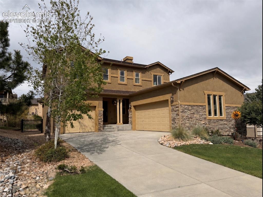 2374 Cinnabar Road Colorado Springs, CO 80921 - Photo 1 of 47 This beautiful two-story stone and stucco home is just steps from Barefoot Park in Flying Horse.