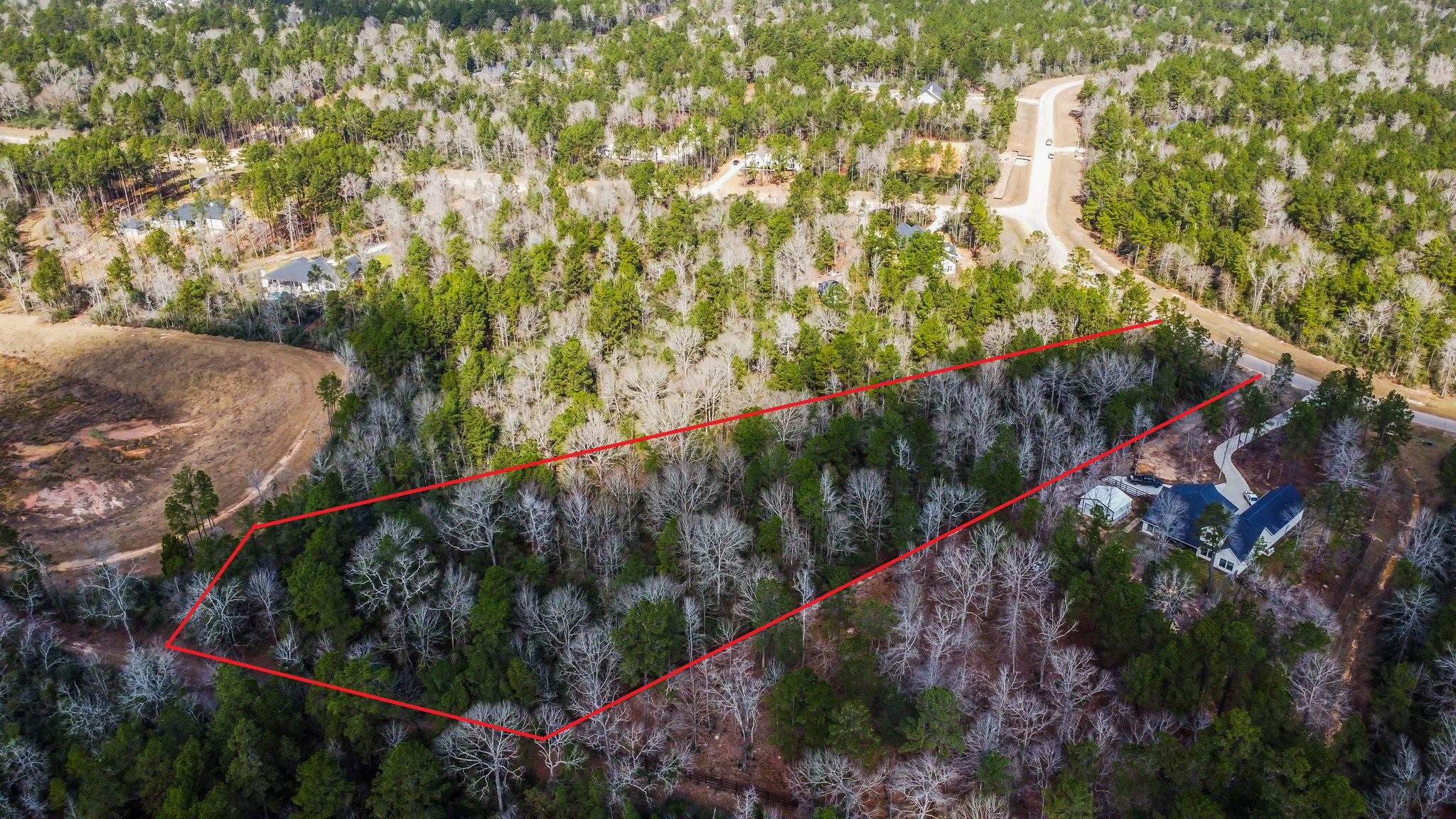 Future Detention Pond and Green Belt behind the lot.  Lot lines drawn are estimated