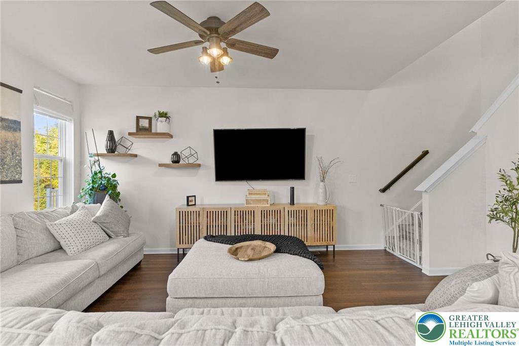 312 Redclover Lane Allentown, PA 18104 - Photo 17 of 60 a living room with furniture and a flat screen tv