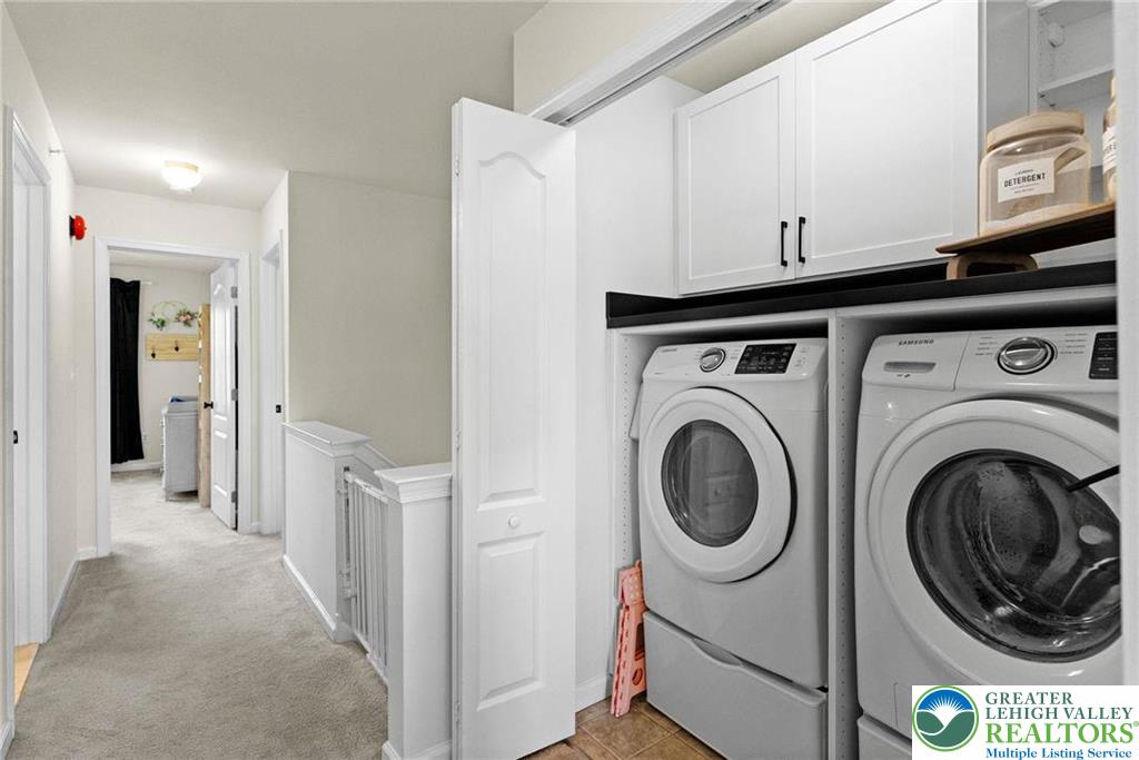 312 Redclover Lane Allentown, PA 18104 - Photo 28 of 60 a view of a hallway with washer and dryer