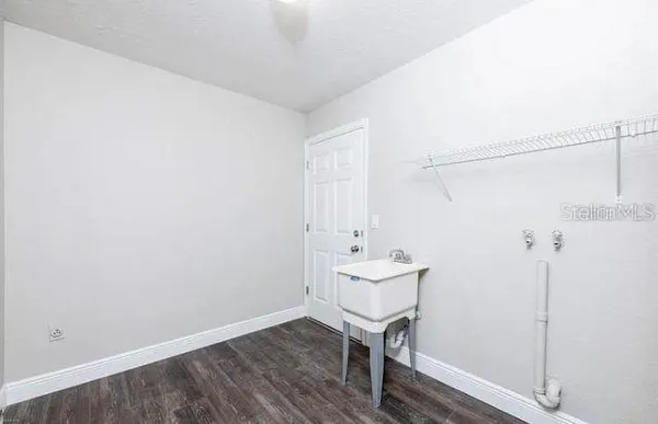 a view of a room with table and chair