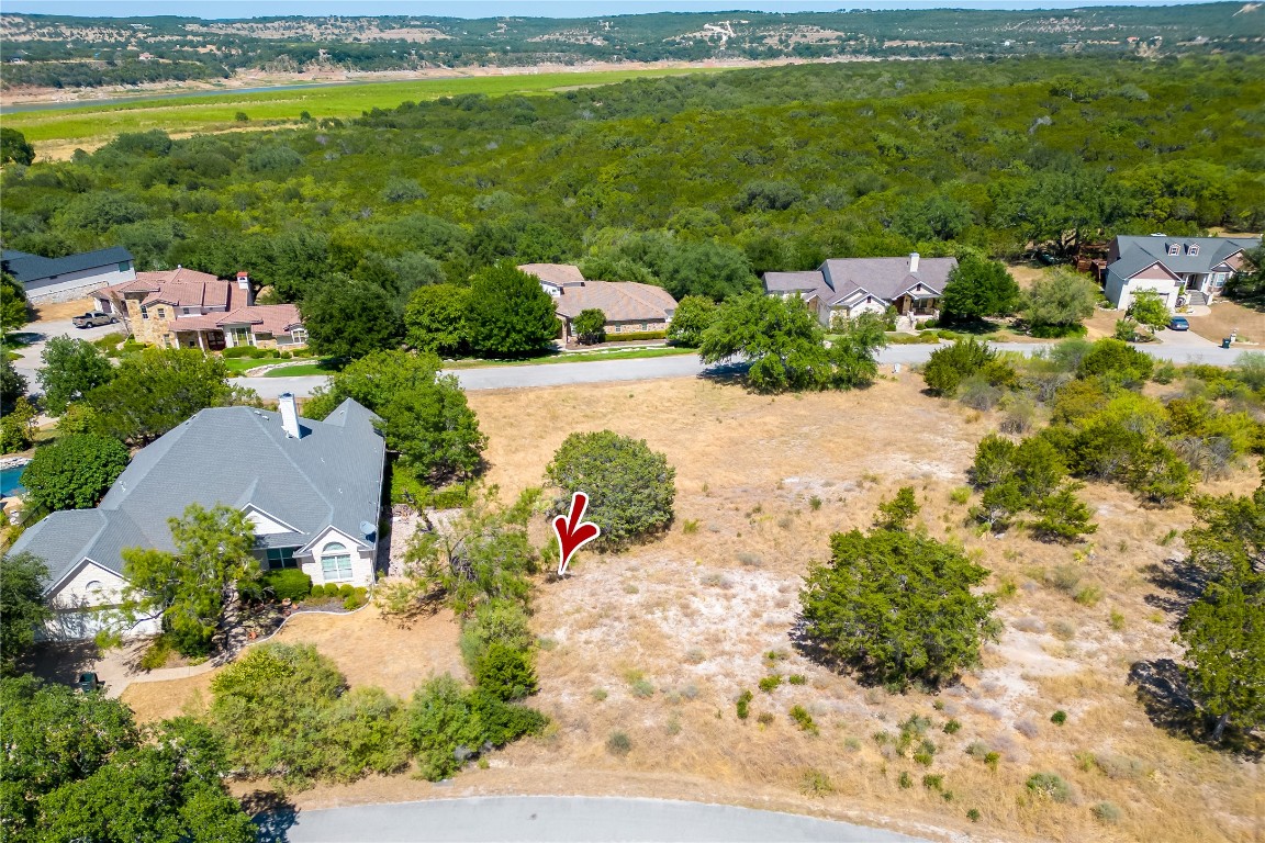 743 Wesley Ridge Drive Spicewood, TX 78669 - Photo 2 of 4 a view of a garden with a building in the background