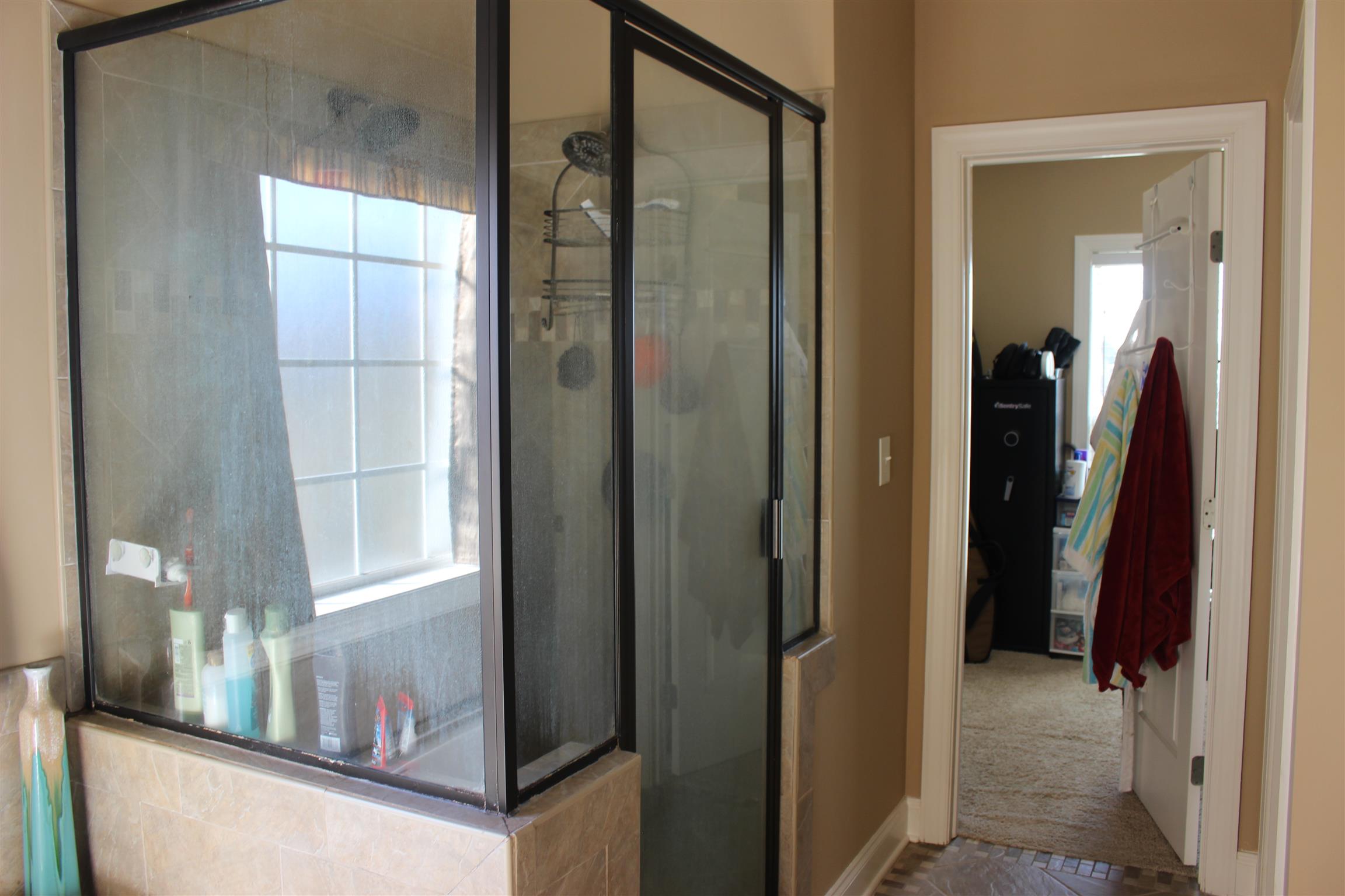 116 New Dawn Road Rockvale, TN 37153 - Photo 16 of 26 a view of a mirror and a bathroom with a glass door