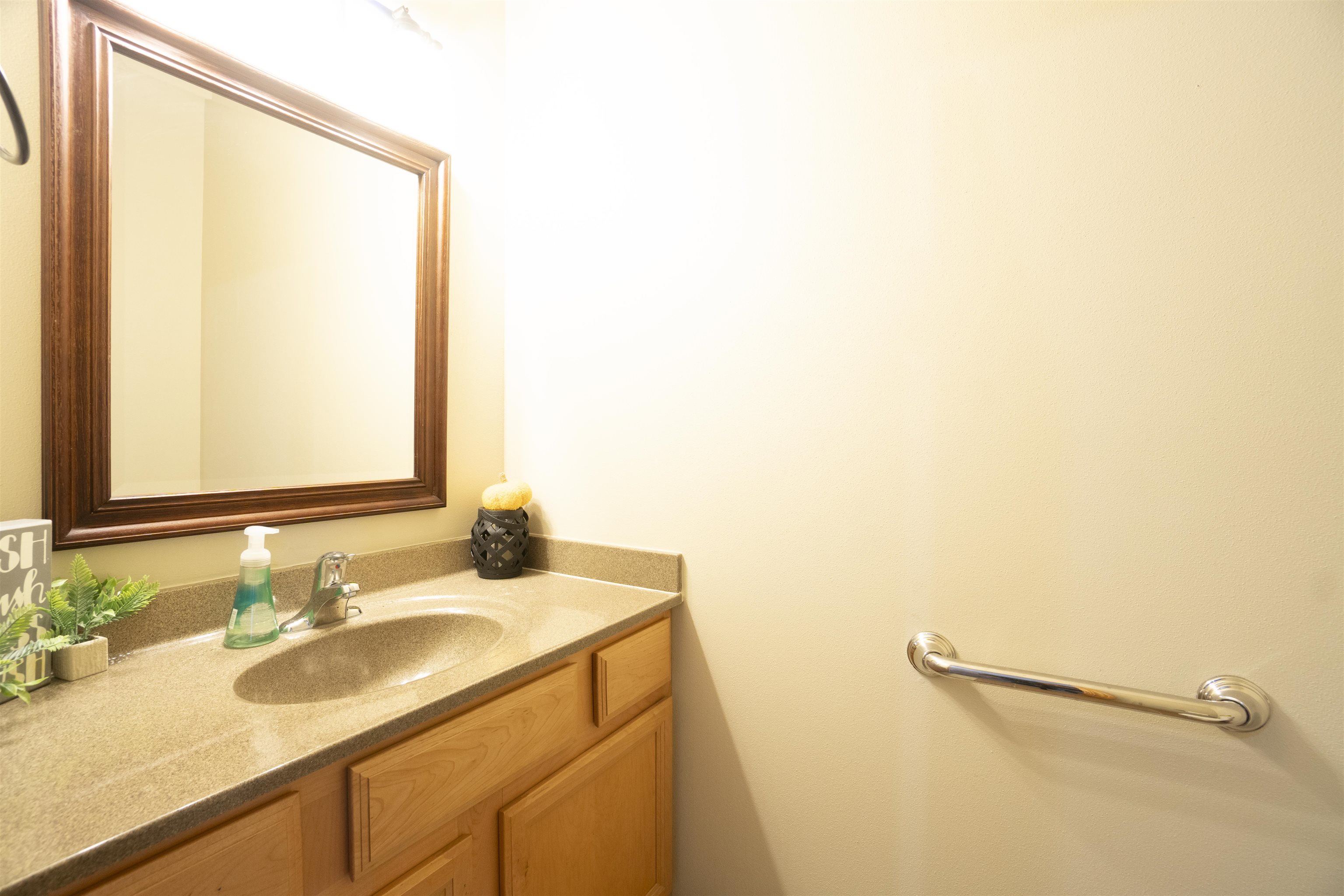 3271 North Silver Ridge Drive Oregon, IL 61061 - Photo 18 of 45 a bathroom with a sink and a mirror