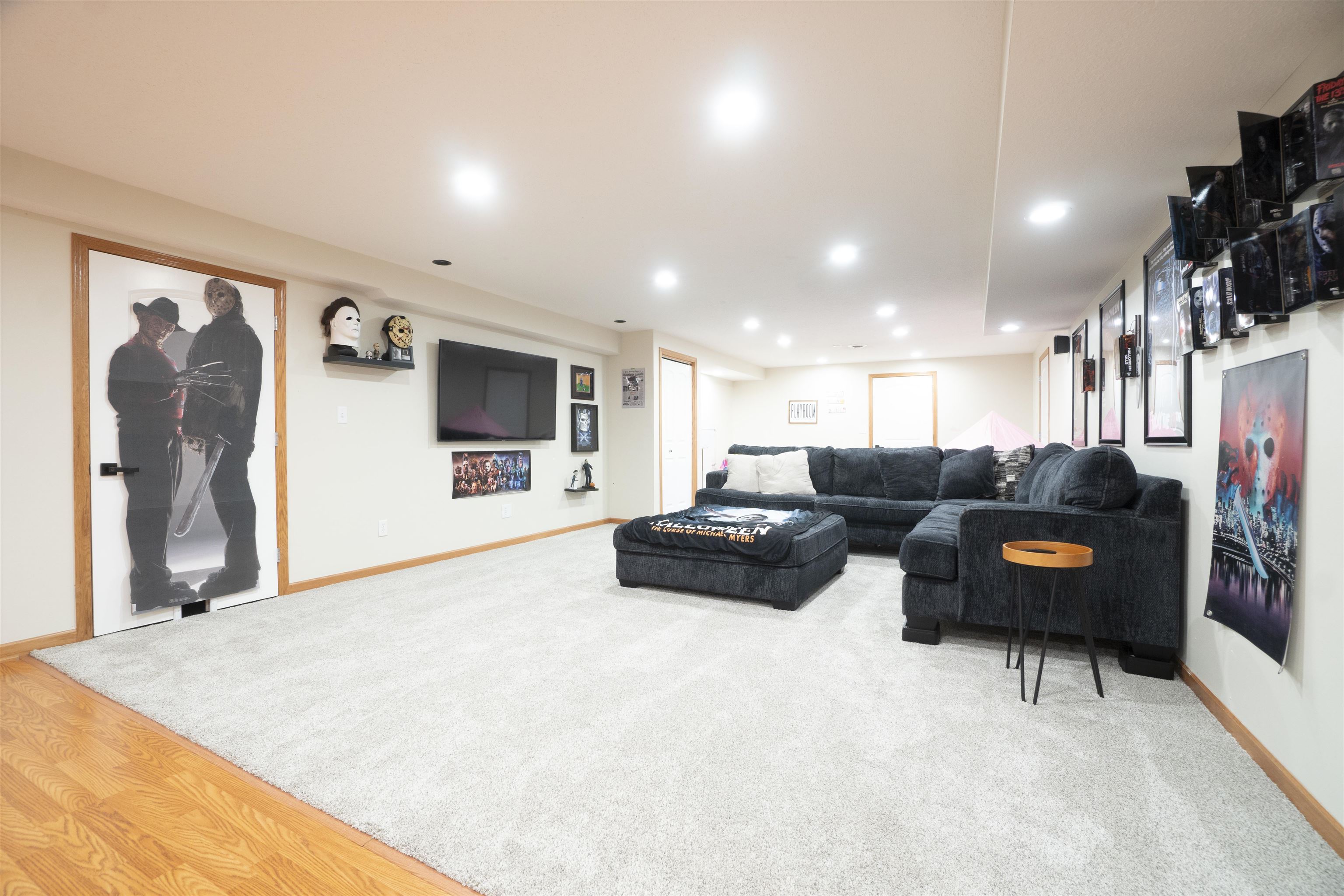 3271 North Silver Ridge Drive Oregon, IL 61061 - Photo 27 of 45 a living room with furniture and a flat screen tv