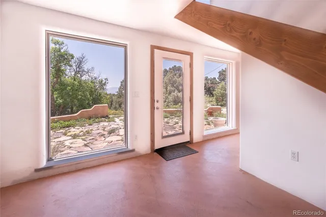 en view interior of the house and wooden floor