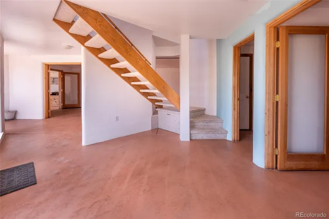 a view of an entryway with staircase