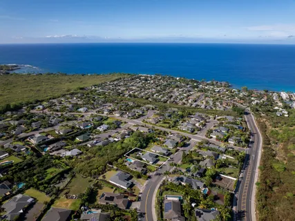 an aerial view of a ocean