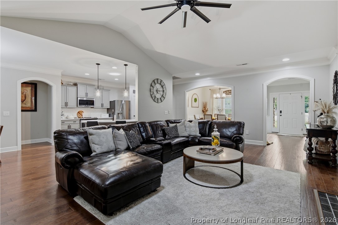 148 Heatherspring Way Spring Lake, NC 28390 - Photo 11 of 50 a living room with furniture and a wooden floor