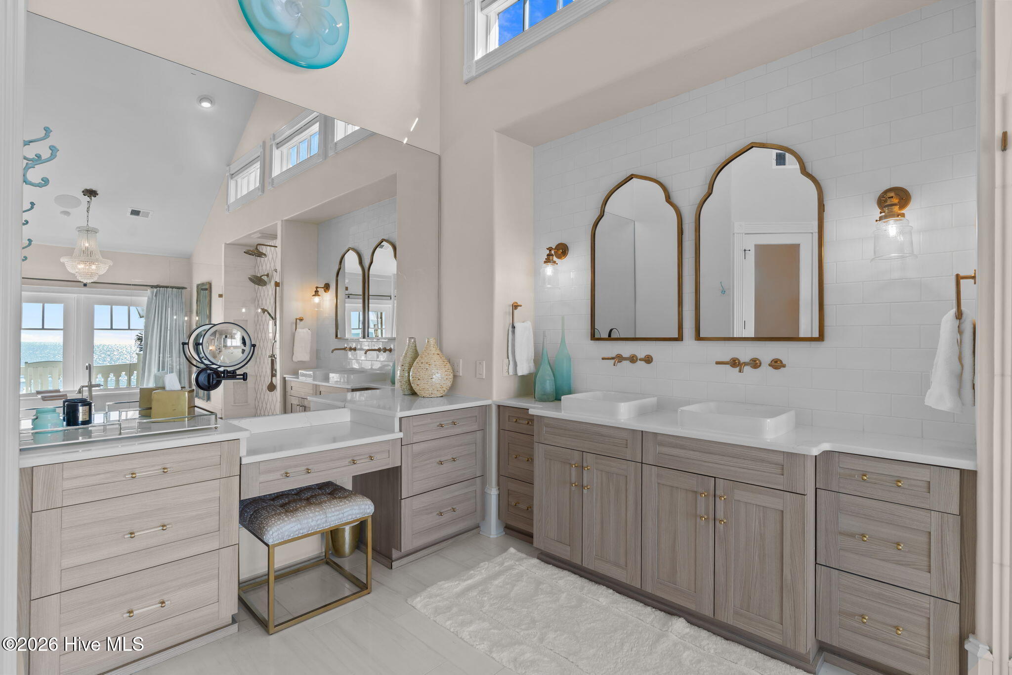 241 West First Street Ocean Isle Beach, NC 28469 - Photo 59 of 124 Primary bedroom en suite bathroom with dual vanities.