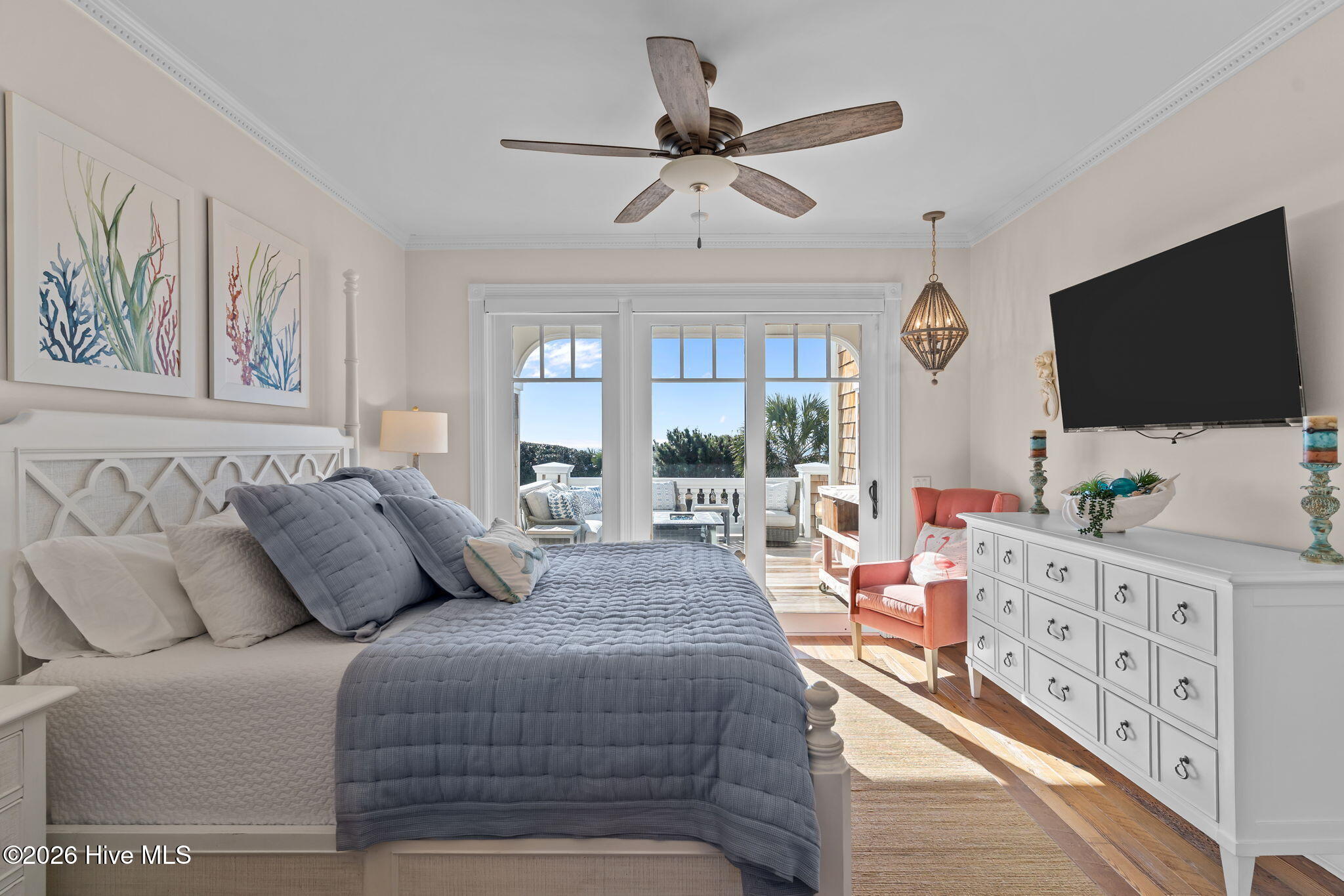 241 West First Street Ocean Isle Beach, NC 28469 - Photo 75 of 124 Bedroom 3 with access to large porch overlooking the ocean and pool.