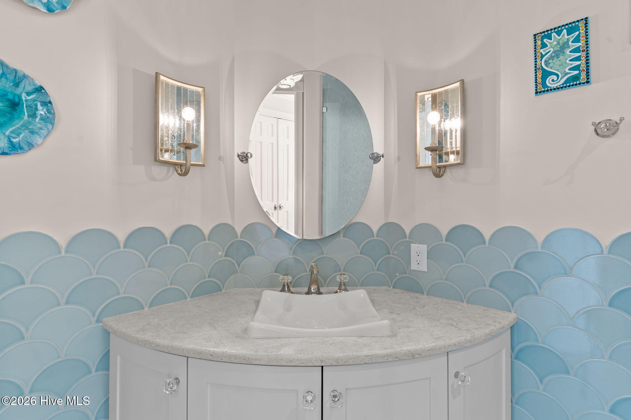 241 West First Street Ocean Isle Beach, NC 28469 - Photo 76 of 124 Bedroom 3 en suite bathroom with custom tile.