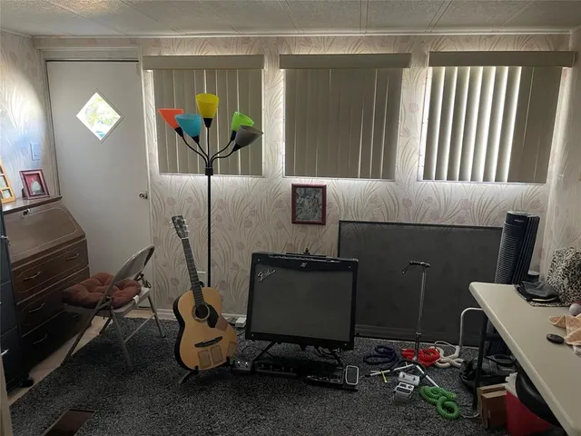 a room with gym equipment