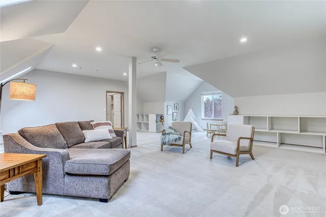 a living room with furniture and a couch