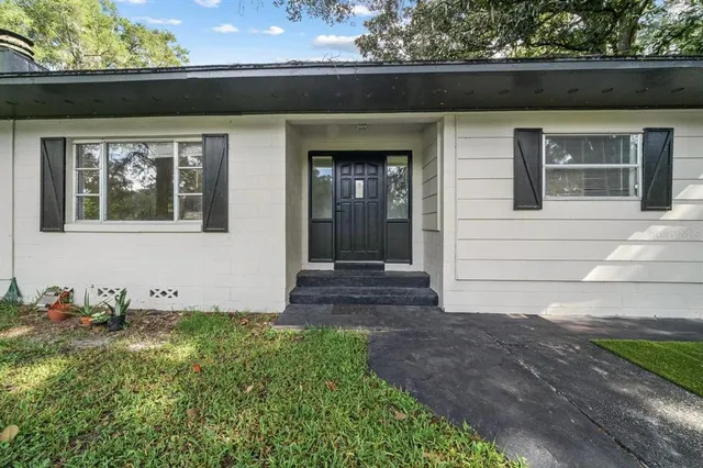 a front view of a house